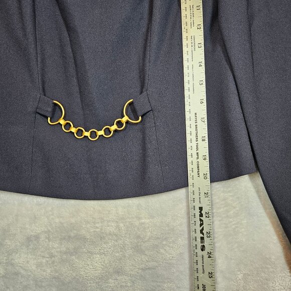 Liz Claiborne blouse skirt set Womens 8 Black Career Business Party Formal Class - Picture 5 of 15